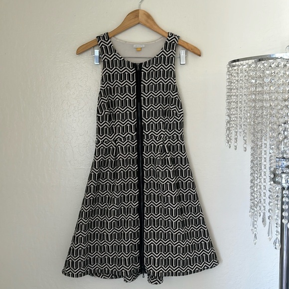 ANTHROPOLOGIE Leifsdottir Tonnelle Zip Front Dress Textured Sleeveless Size 4 - Picture 3 of 16